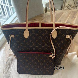 SOLD - Authentic Louis Vuitton Neverfull MM Monogram with pouch- Brand New